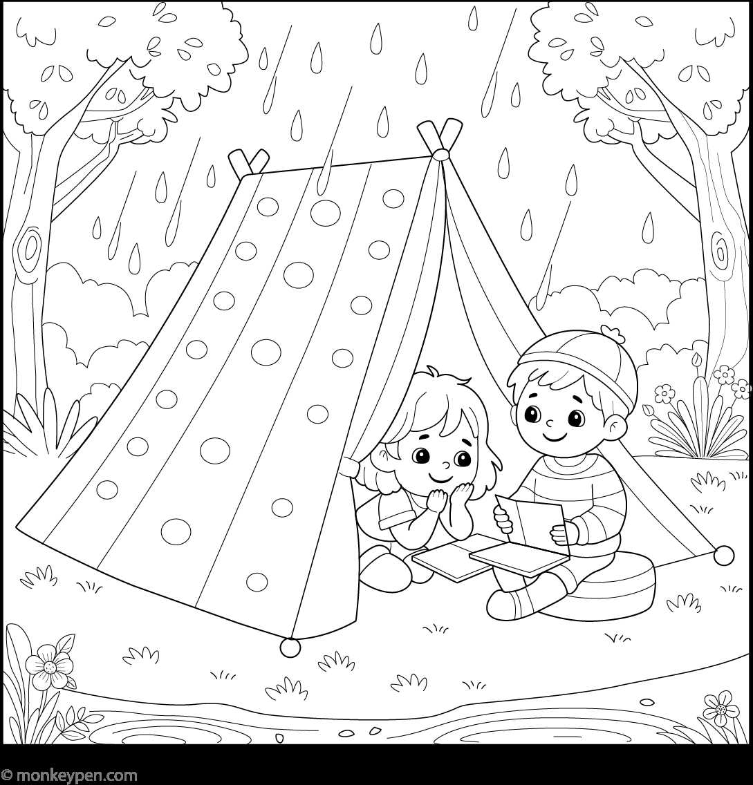printable camping coloring pages