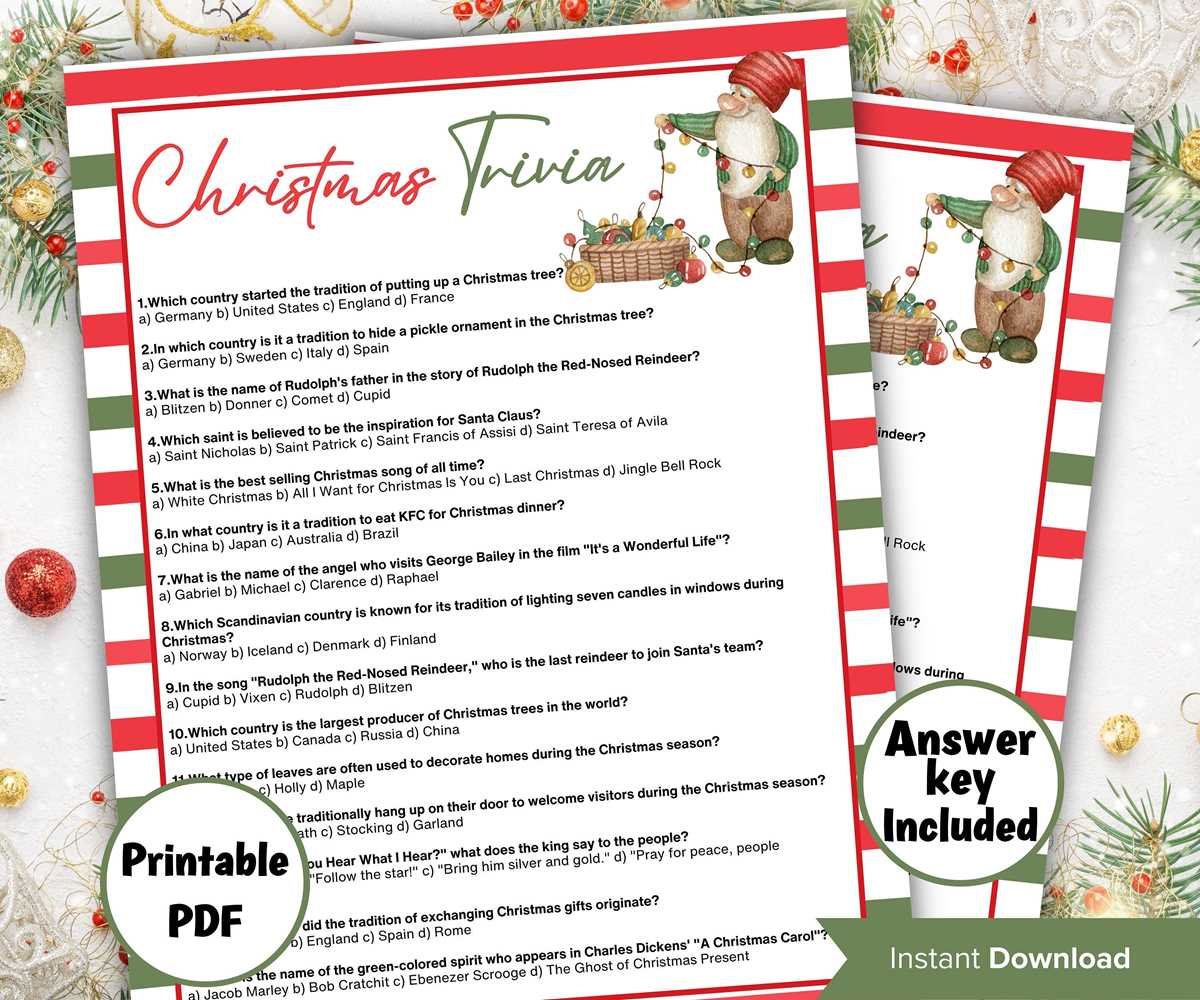 christmas trivia for kids printable