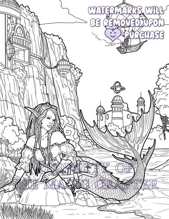 printable mermaid pictures