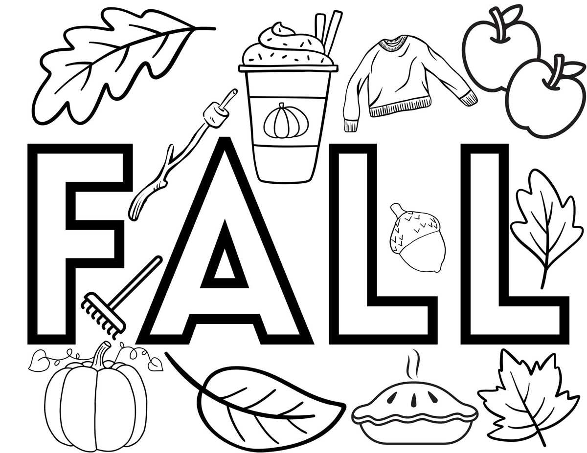 fall coloring printables