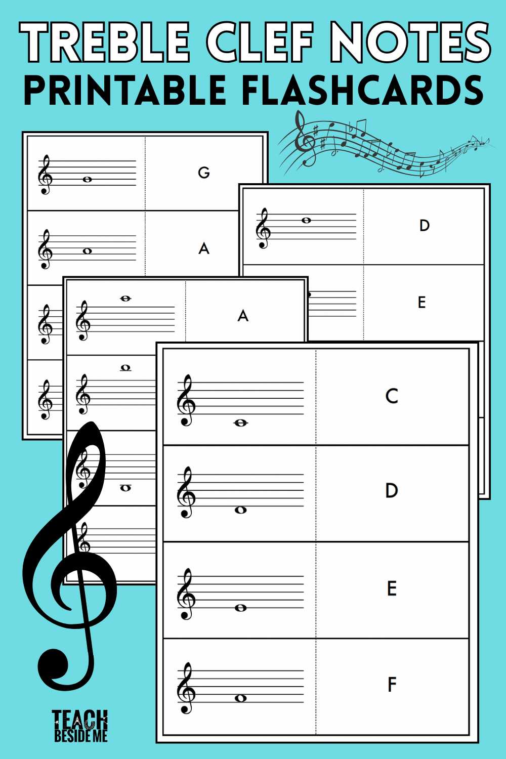 music notes chart printable