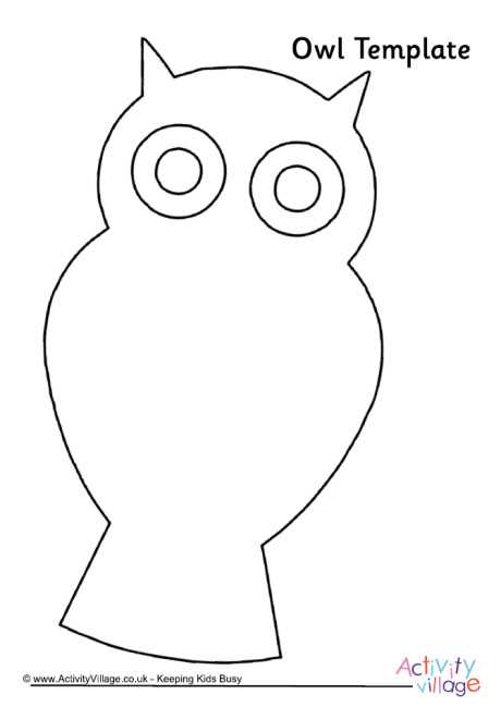 owl template printable