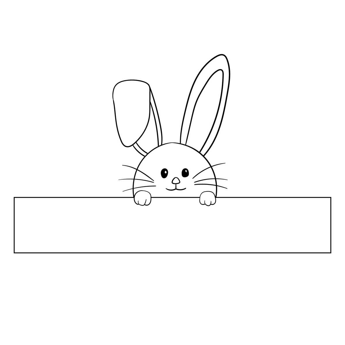 printable easter bunny hat template