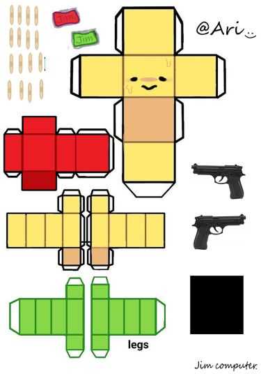 printable roblox papercraft template
