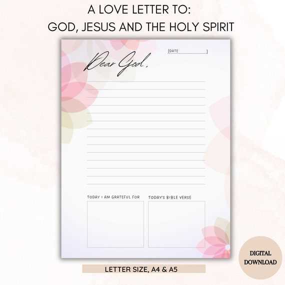 printable prayer journal