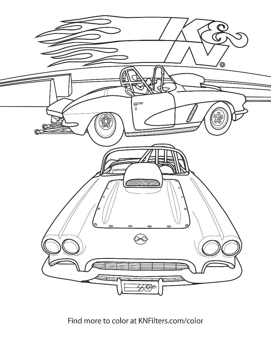 corvette printable coloring pages