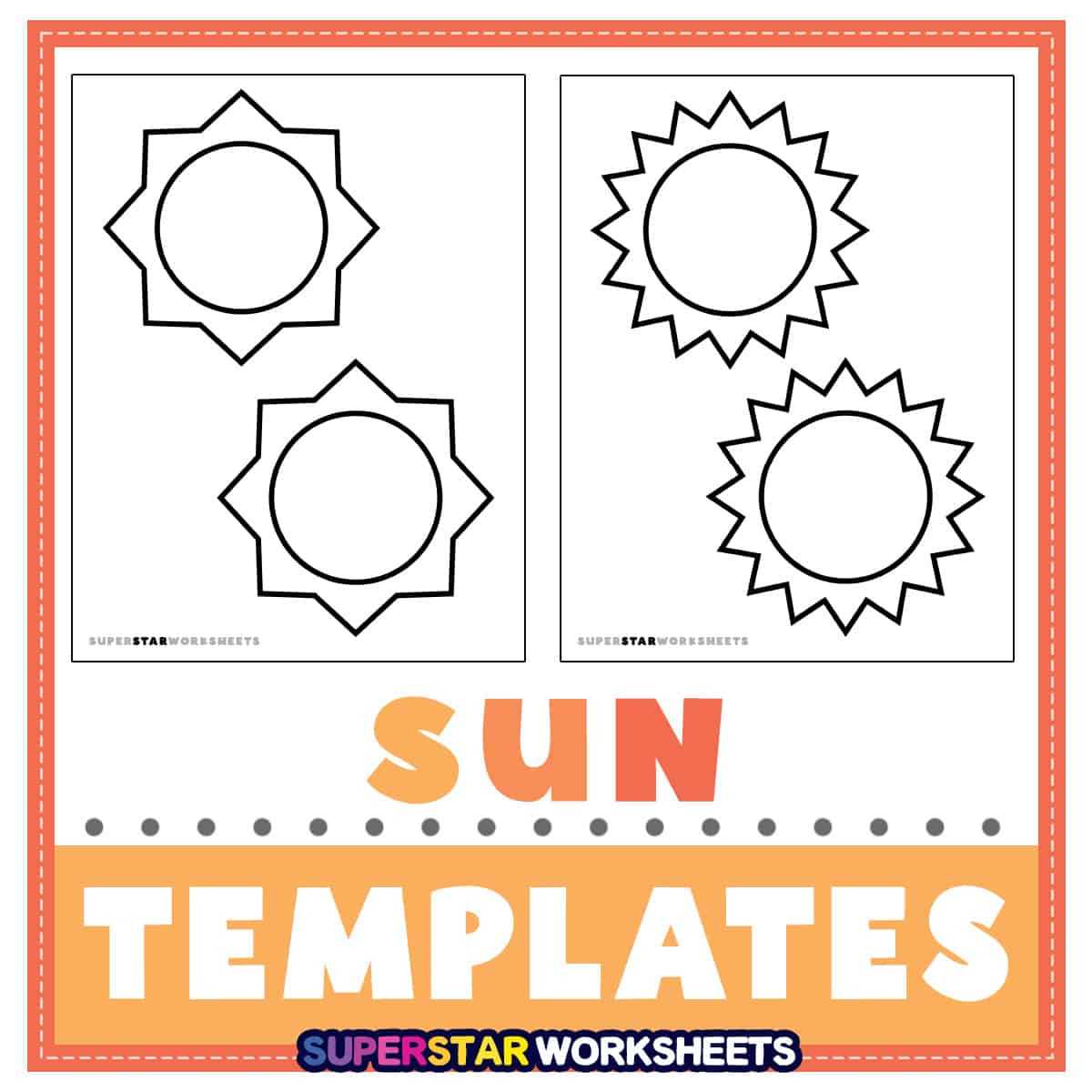 sunshine template printable