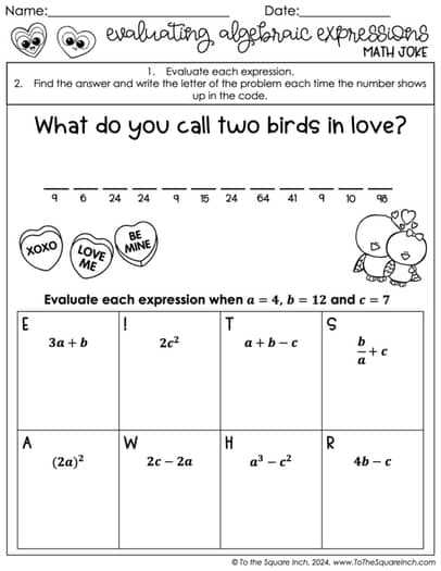 printable math worksheets 6th grade