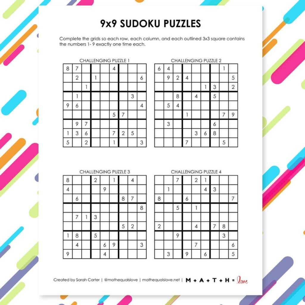 sudoku grid printable