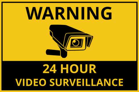 video surveillance sign printable