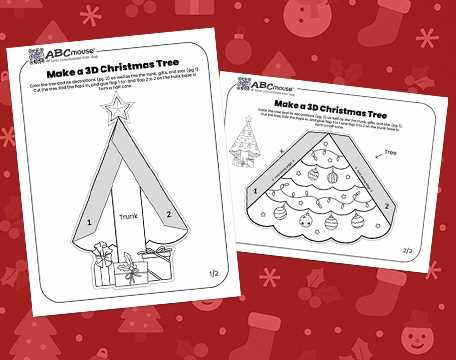 cut out foldable printable christmas crafts
