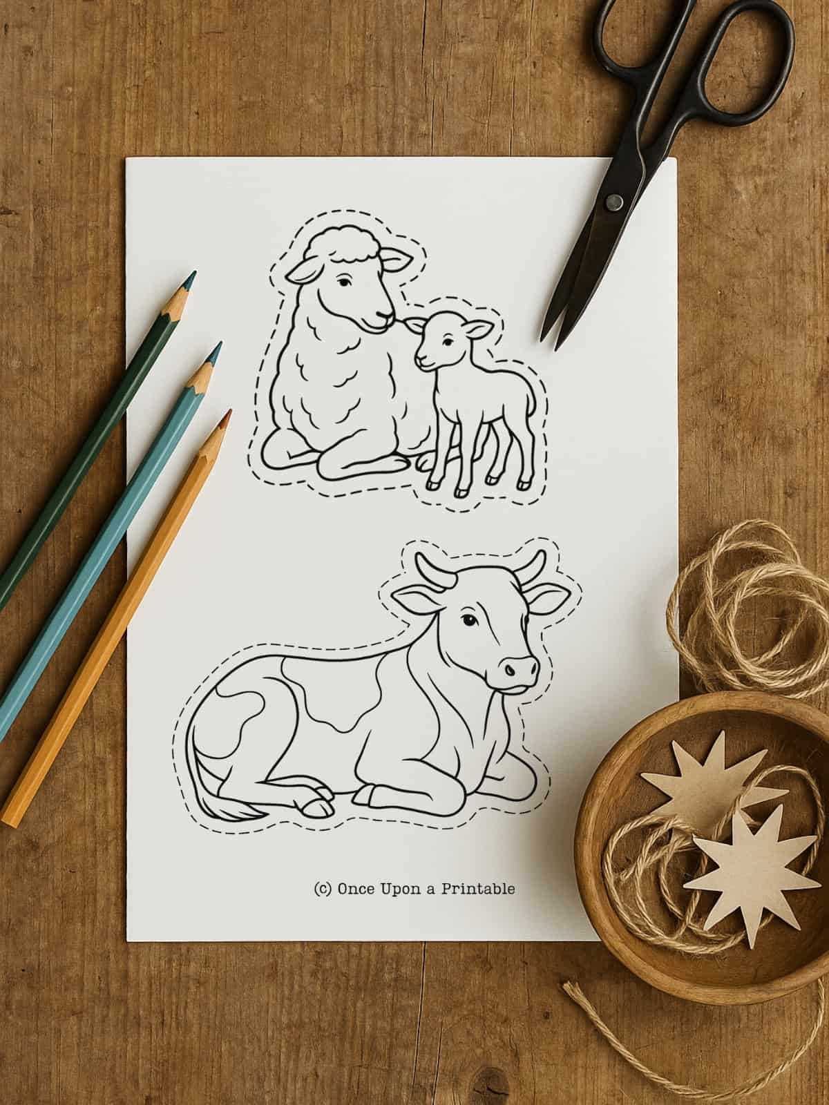 printable nativity scene cutouts