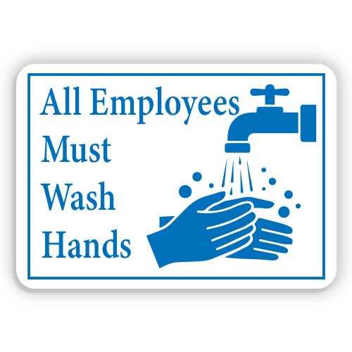 printable employees must wash hands sign