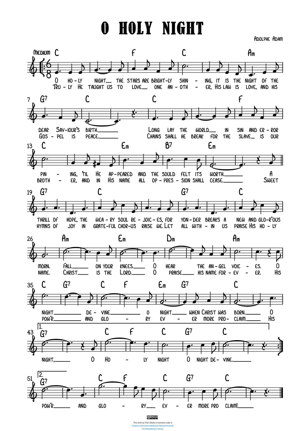 printable lyrics for o holy night