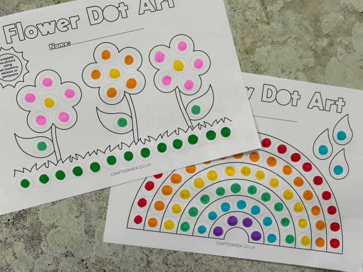 flower dot marker printable