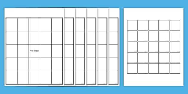 blank printable bingo cards free