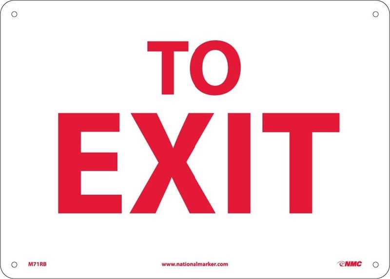 exit sign printable