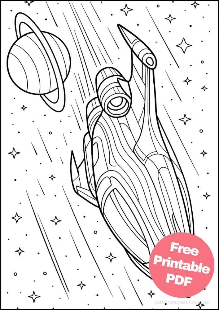 free printable space colouring pages