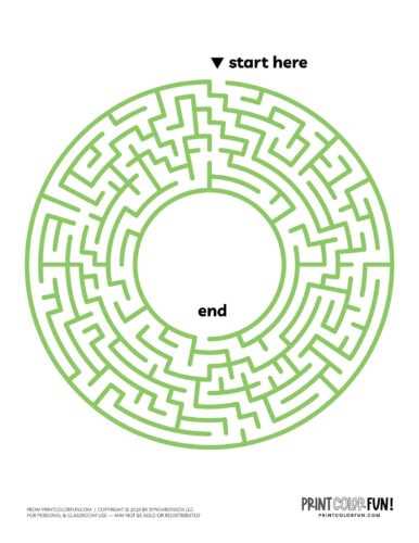 maze printable medium