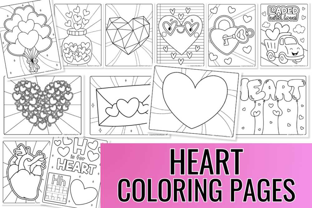 free printable heart coloring page