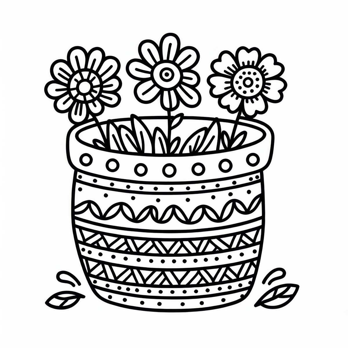 free printable flower pot