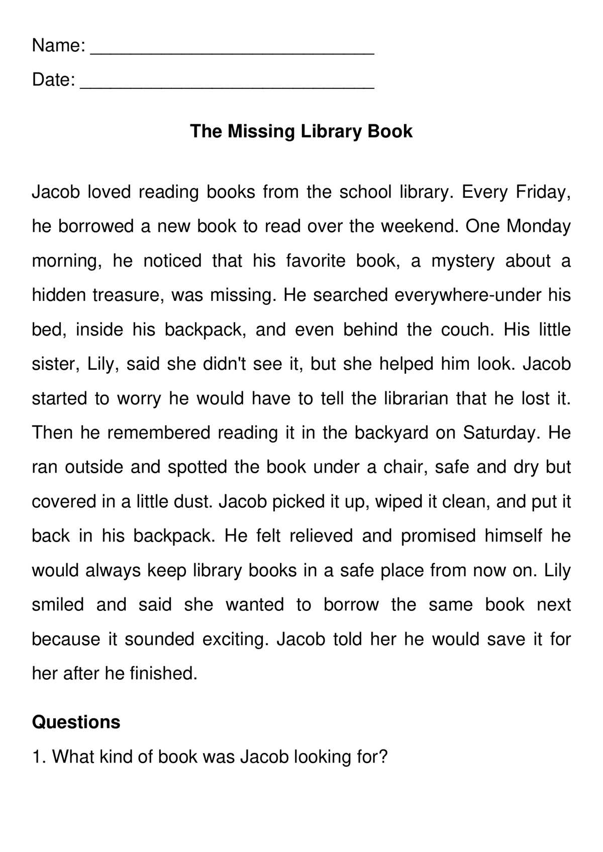 printable reading books for 2nd graders