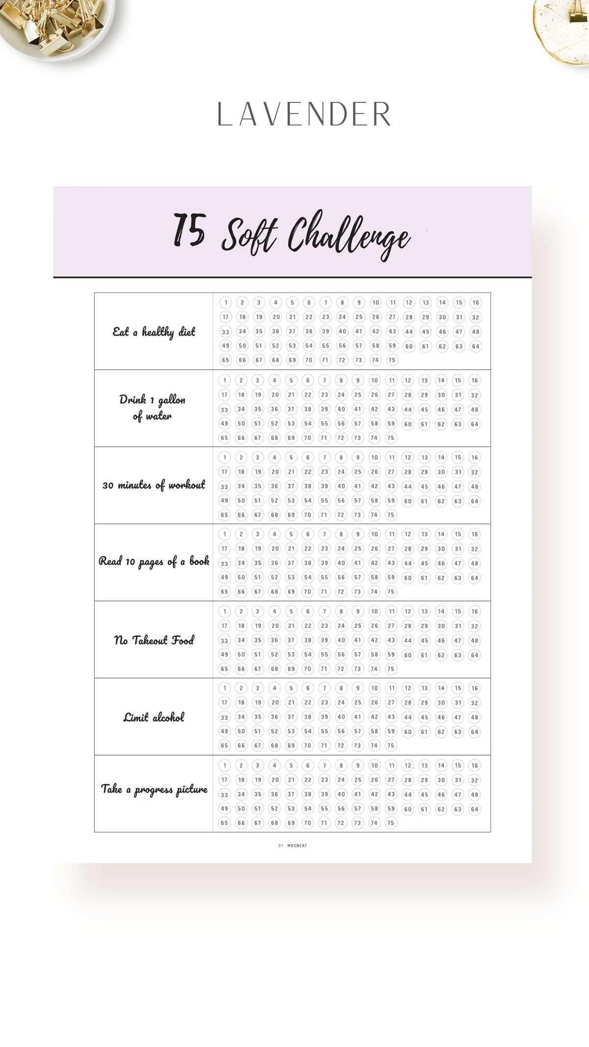 75 soft tracker free printable