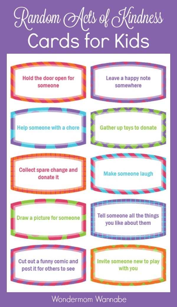 printable kindness cards