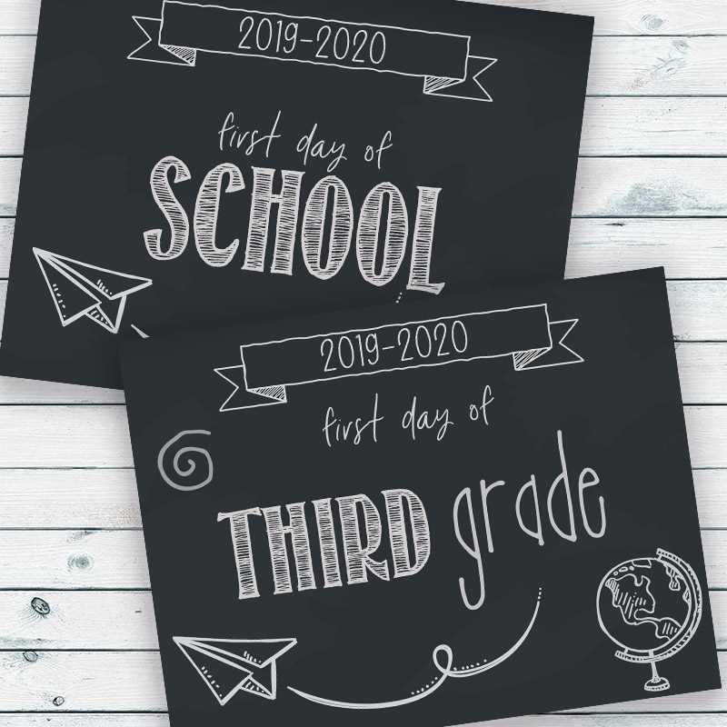 free printable first day of school signs