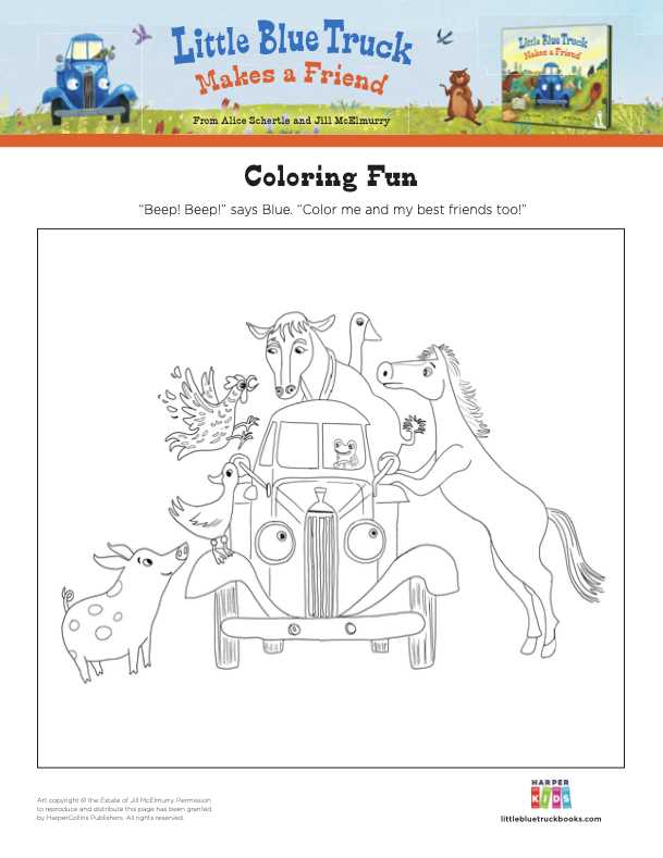 free little blue truck printables