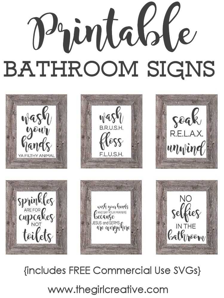 free printable restroom signs