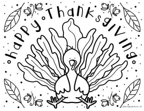 printable thanksgiving coloring page