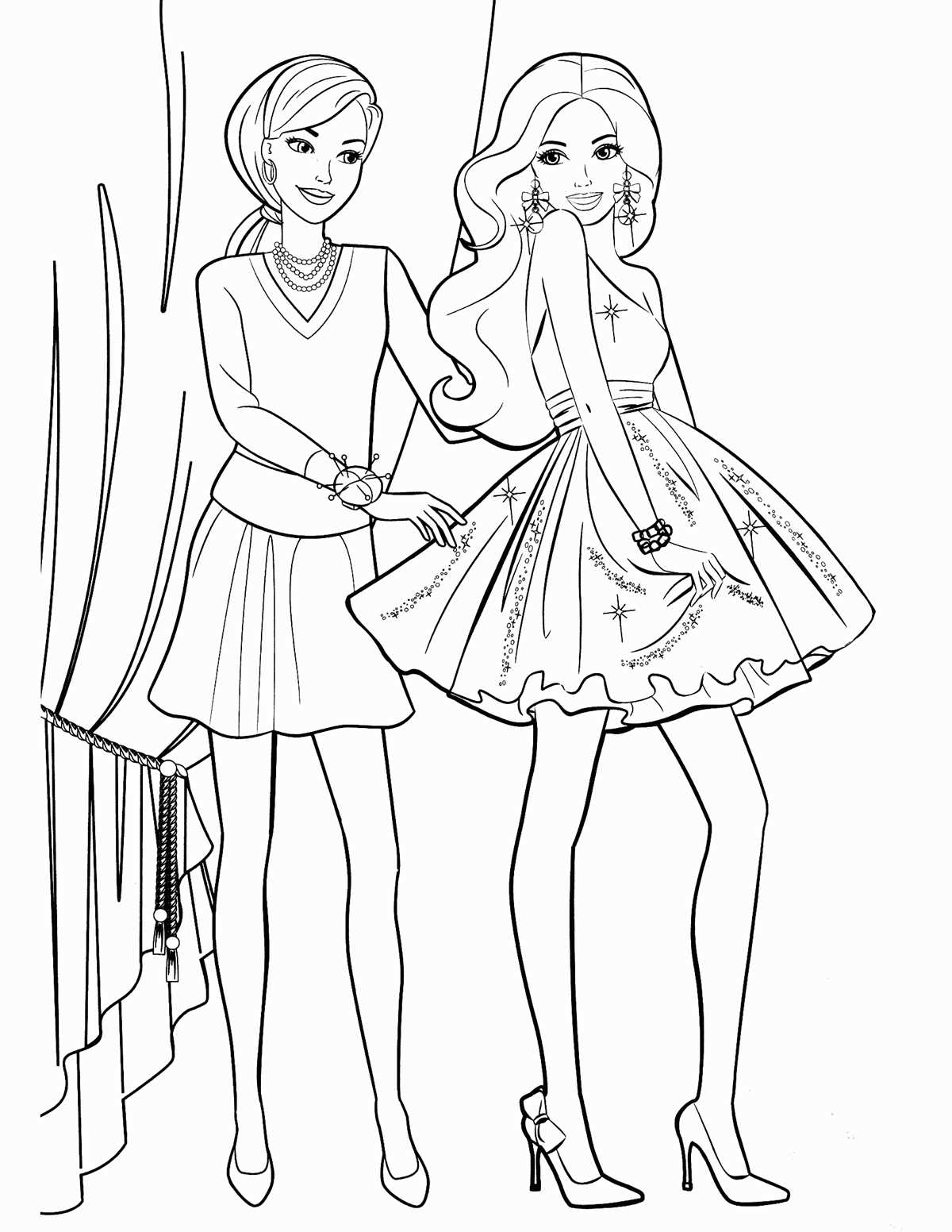 free printable barbie coloring pages