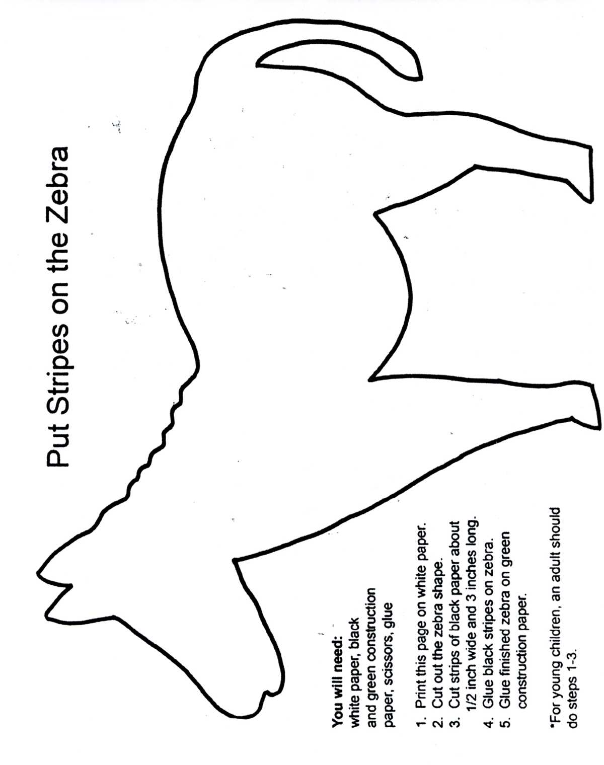zebra template printable