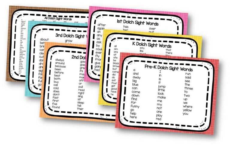 dolch list printable