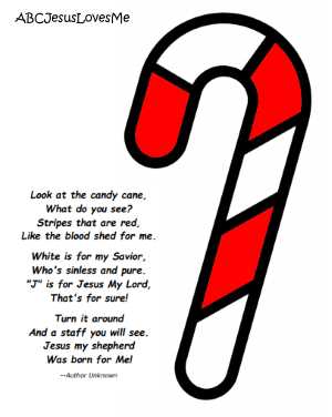 candy cane poem free printable