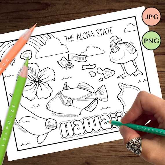 hawaiian printable coloring pages
