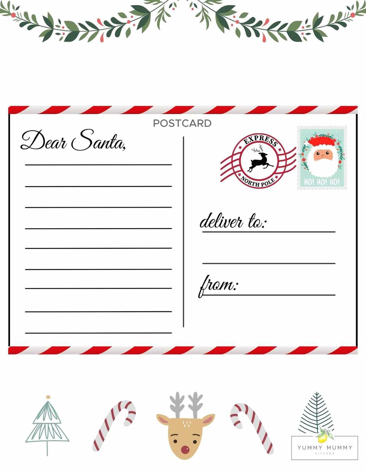 dear santa template free printable