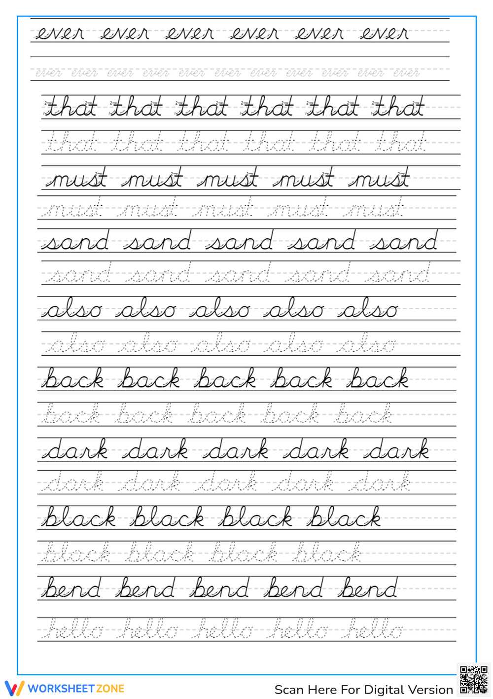 handwriting without tears printable
