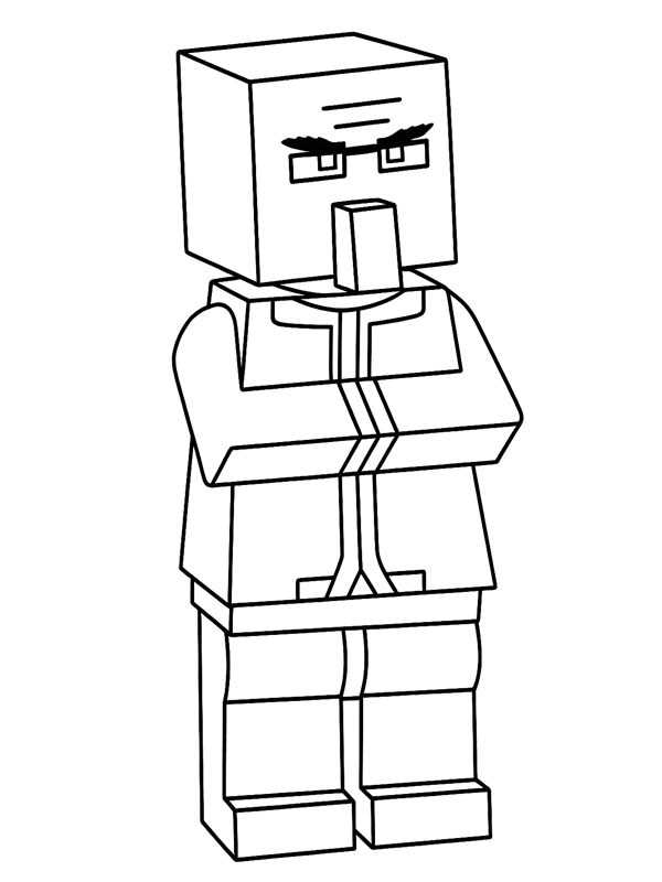 printable coloring minecraft warden coloring pages