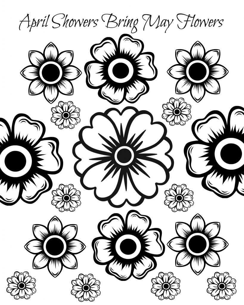 printable flower coloring pages free