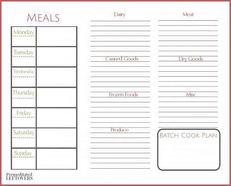 printable meal planner free