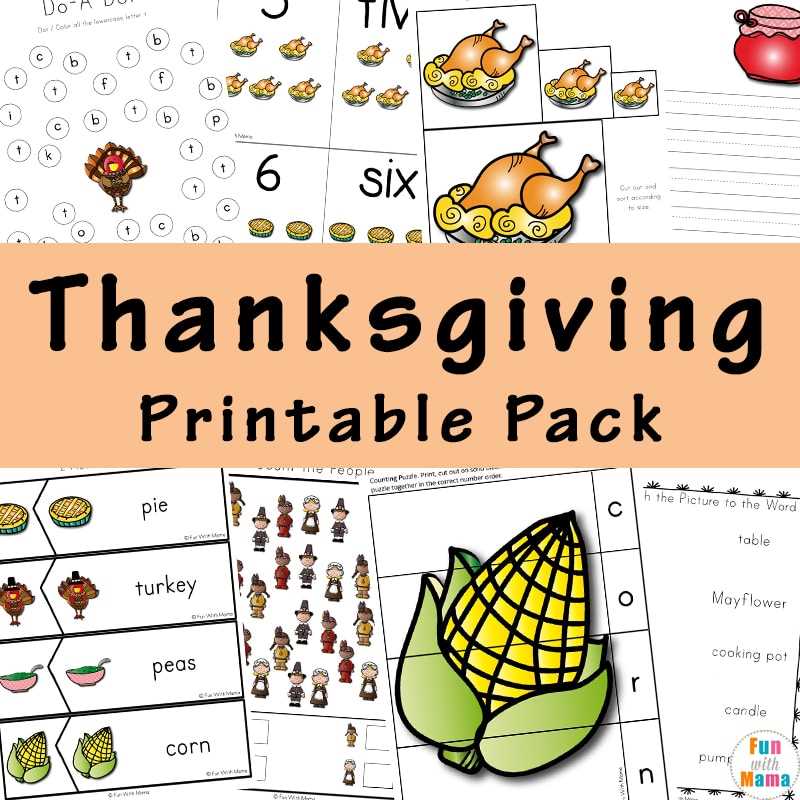 printables for thanksgiving activities