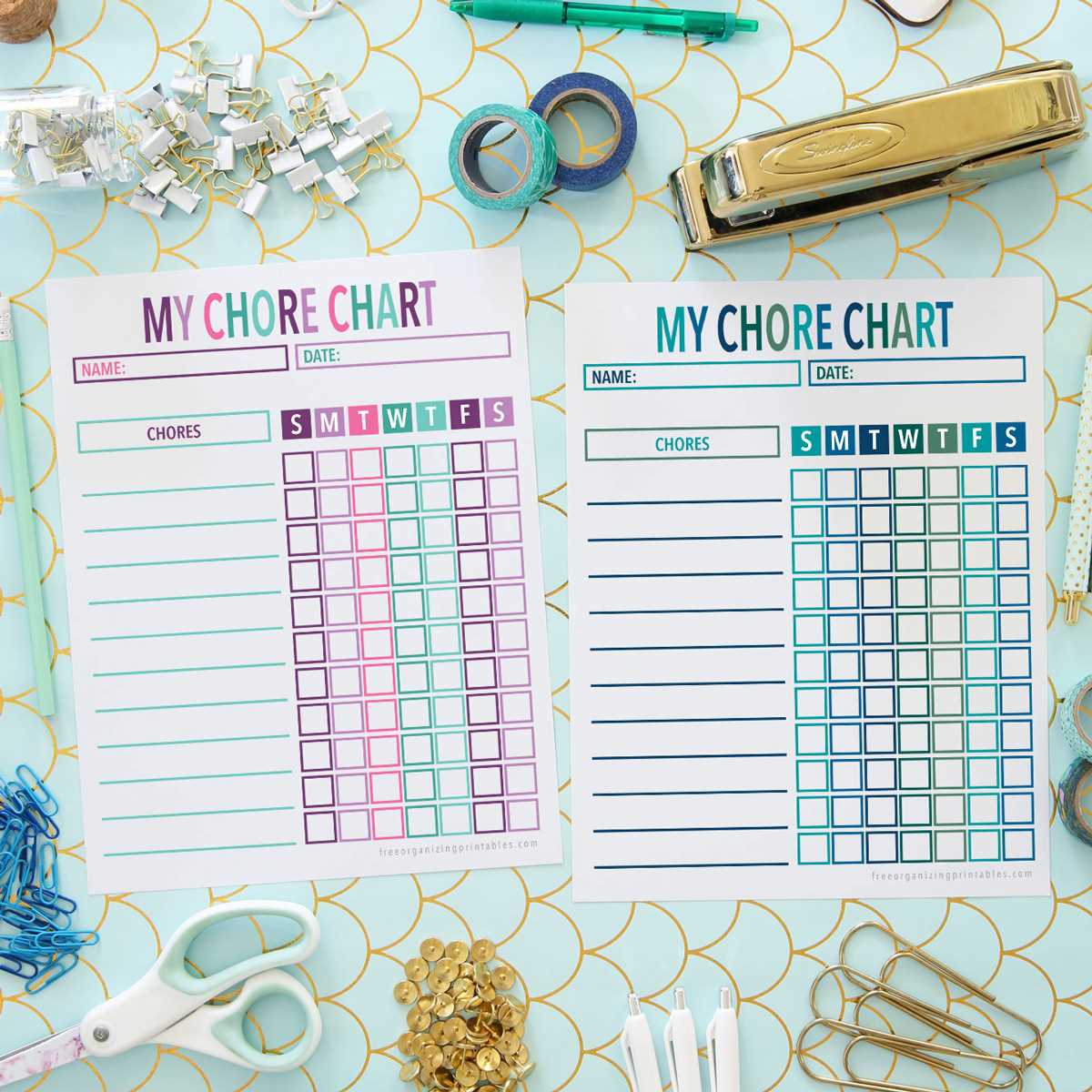 free editable printable chore charts with pictures