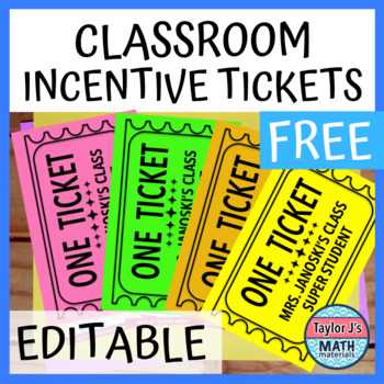 free printable reward tickets