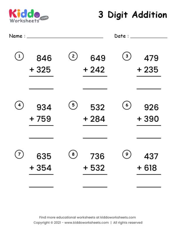addition free printables