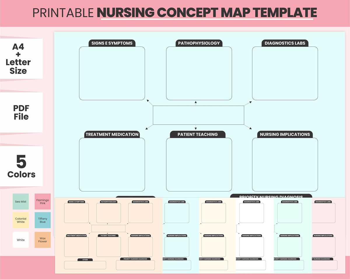 printable nursing concept map template