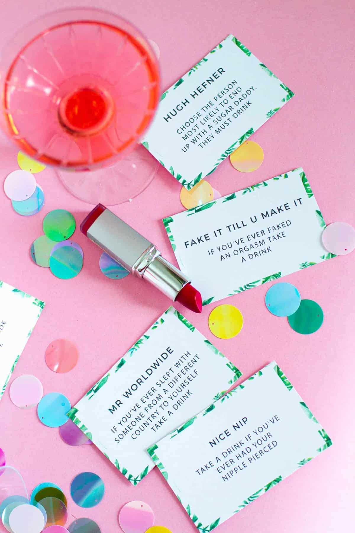 drinking game printable