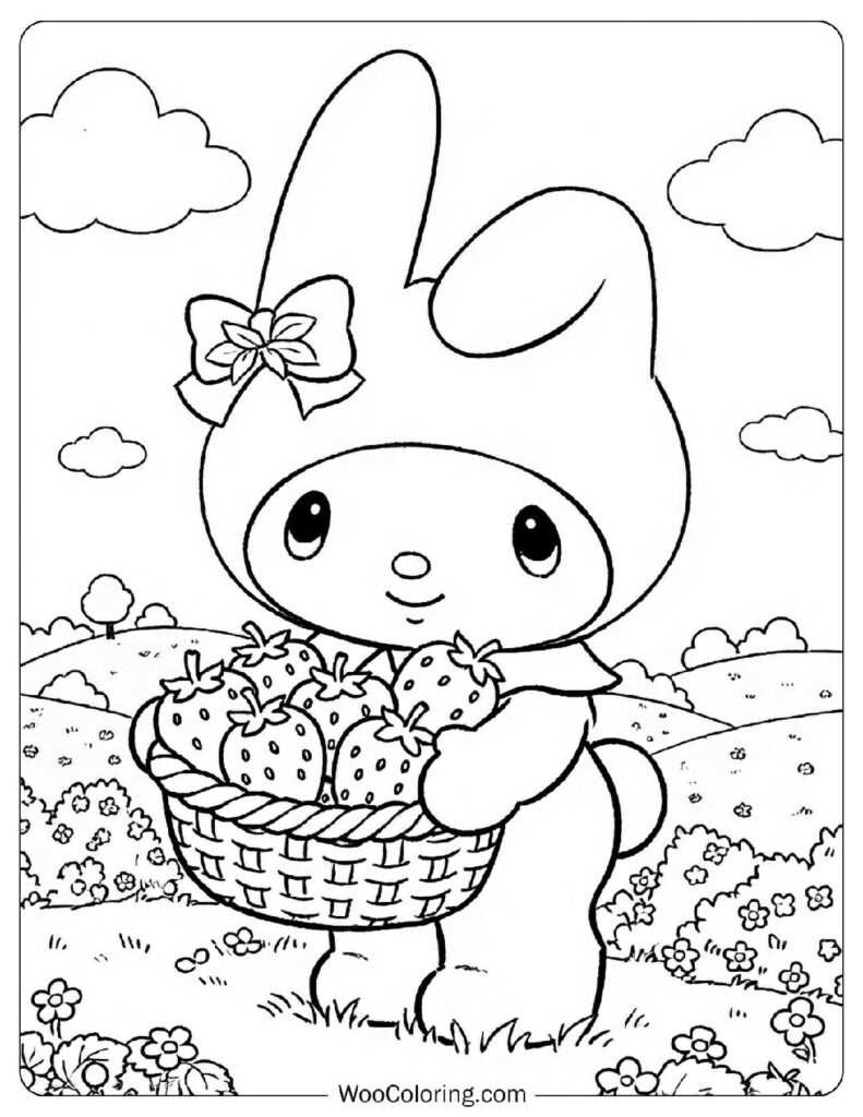 my melody printable coloring pages