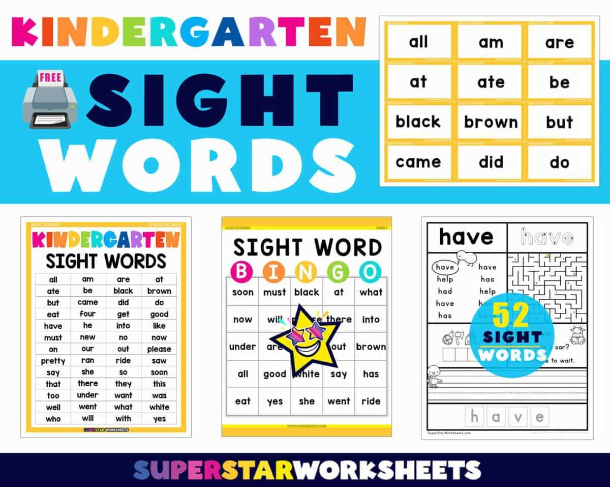 sight word list printable